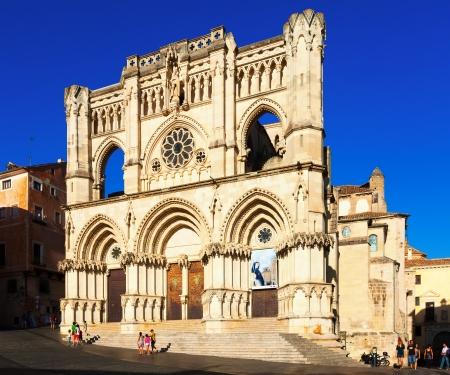 CUENCA, SPAIN - AUGUST 23: Cuenca Cathedral on August 23, 2013 in Cuenca, Spain. Basilica of Our Lady of Grace was built from 1182 to 1270のeditorial素材