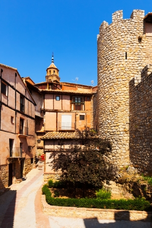View of Albarracin with old fortress. Aragon, Spainの写真素材