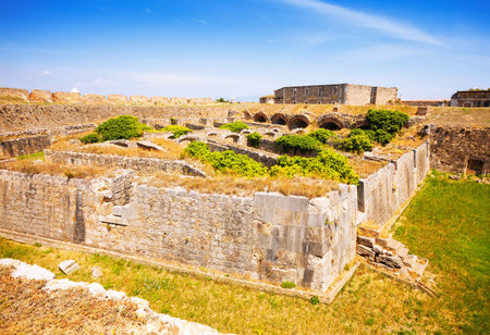 FIGUERES, CATALONIA - JULY 7: Castillo de San Fernando in Junly 7, 2013 in Figueres, Catalonia. Sant Ferran Castle built in 1753. It is the largest fortress of europeのeditorial素材