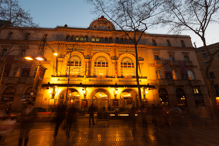 BARCELONA, SPAIN - MARCH 13, 2014: Gran Teatre del Liceu in Barcelona. It  is an opera house opened on 4 April 1847.のeditorial素材