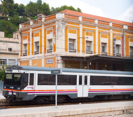 TORTOSA, SPAIN - AUGUST 12, 2014: Railway station in Tortosa, Spain