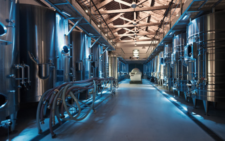  interior photo of contemporary winemaker factoryのeditorial素材