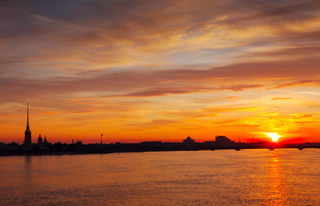  St. Petersburg. Peter and Paul Fortress in summer morningの写真素材