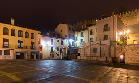 Night view of  square. Segovia, Spainの写真素材