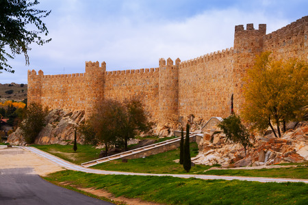 Town wall in Avila. Spainの写真素材