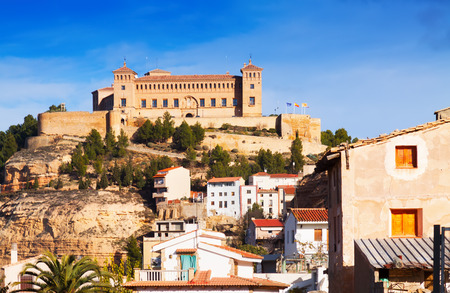 Castle of Alcaniz in winter.  Aragonのeditorial素材