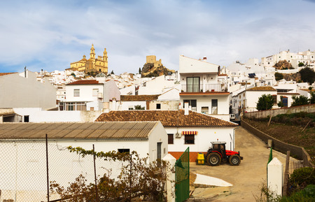 residential districts in spanish town.  Olvera,   Spainのeditorial素材