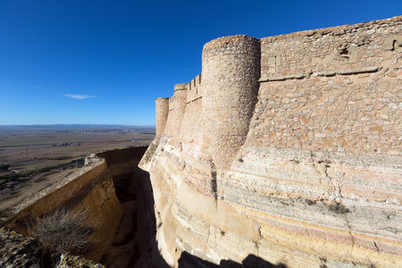 Closeup of  castle.  Chinchilla de Monte-Aragonのeditorial素材