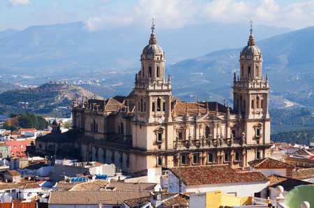 Renaissance style Cathedral in Jaen. Andalusia,   Spainの写真素材