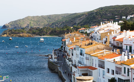 CADAQUES, SPAIN - MAY 14, 2015: Town at Mediterranean coast. Cadaquesのeditorial素材