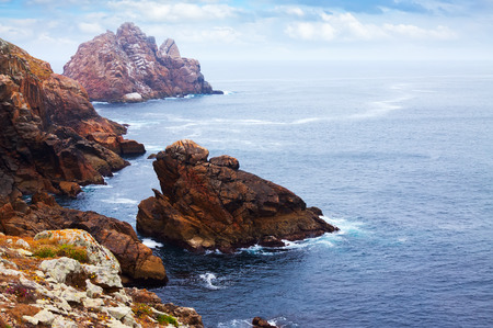 Cliffs at sea   coast  in tranquil  dayの写真素材