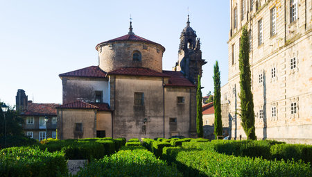 Church of San Fructuoso in day time. Santiago de Compostela,   Spainの写真素材