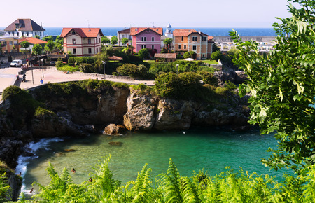 View of  ocean coast at Llanes.  Asturias, Spainの写真素材