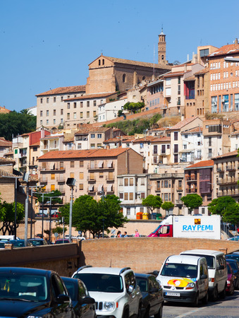 TARAZONA, SPAIN - JUNE 26, 2015: Street in Tarazona in  summer dayのeditorial素材