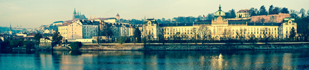 Panorama of Prague, Czech Republicの写真素材