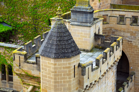 Tower of Palacio Real de Olite. Navarre, Spainのeditorial素材