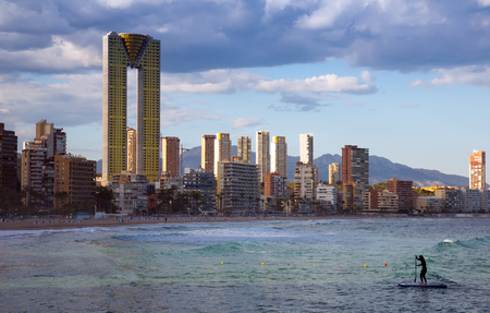 view of Benidorm seaside. Spainのeditorial素材
