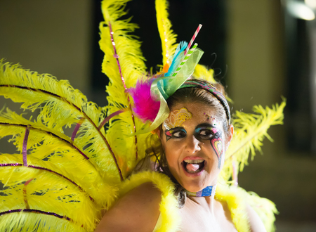 SITGES,  SPAIN - FEBRUARY 7, 2016:   Carnival at Spain in  Sitges, Cataloniaのeditorial素材