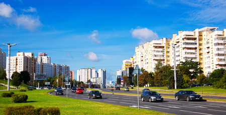 MINSK, BELARUS - SEPTEMBER 03, 2016: Praspiekt Masherava, Minsk, Belarusのeditorial素材