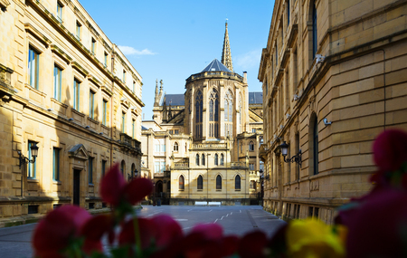 view of Cathedral of San Sebastian.  Spainの写真素材