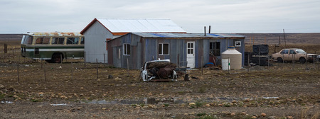 View of village Esperanza in Santa Cruz Province, Argentina, South Americaのeditorial素材