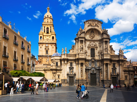 MURCIA, SPAIN - MAY 14, 2016: Cathedral Church of Saint Maria in day time.  Spainのeditorial素材