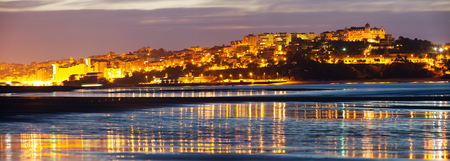 Panorama of Santander from the Bay   in evening.  Spainの写真素材