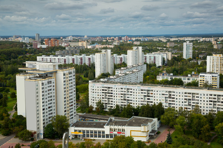 MINSK, BELARUS - SEPTEMBER 03, 2016: Uschod residential quarter of Minsk, Belarusのeditorial素材