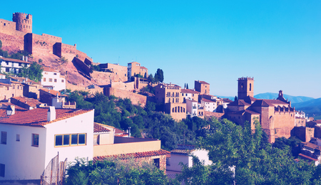Scenic   view at Castle of Villafames in summer day.  Spainのeditorial素材
