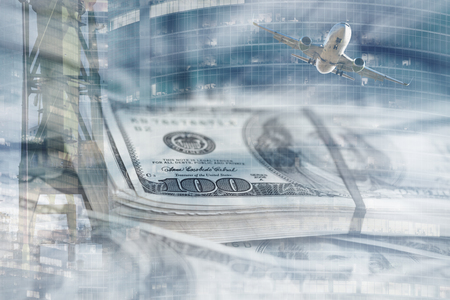 Industrial landscape in concept of accomplishing partnership in businessの写真素材