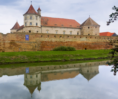 Image of Castle in Fagaras in Romania.のeditorial素材