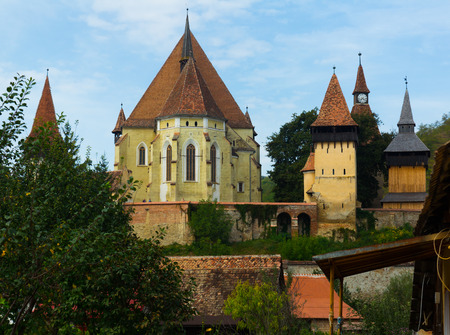 Church Fortification in Biertan is landmark of Transilvania in Romania.のeditorial素材