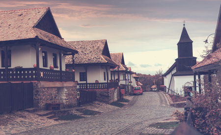 Holloke is traditional village in Hungary outdoor.