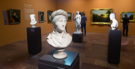 BUDAPEST, HUNGARY - OCTOBER 29, 2017: Collection of paintings and sculpture in Hungarian National Gallery in Buda Castle, former Royal Palaceのeditorial素材