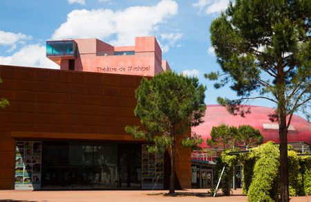 PERPIGNAN, FRANCE - MAY 11, 2017:
Colourful Theater Archipel Perpignan is place which located on the south of France.のeditorial素材