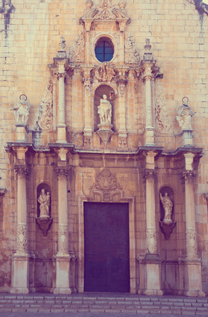 Church of Saint John the Baptist in Alcala De Xivert, Spainの写真素材