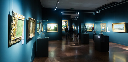 BUDAPEST, HUNGARY - OCTOBER, 29, 2017: Exposition in the Hungarian National Gallery (MNG), in the Buda Fortress. Budapest, Hungaryのeditorial素材