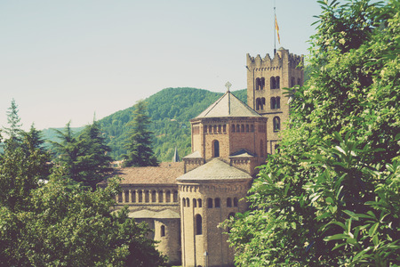 Benedictine Monastery of Santa Maria de Ripoll most significant Romanesque ensemble of Cataloniaの写真素材