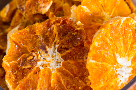 Image of dried orange in container in the store.の写真素材