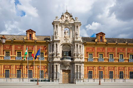 Baroque palace of San Telmo in Seville - former university buildingのeditorial素材