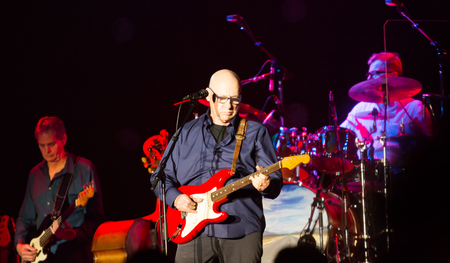BARCELONA, SPAIN - APRIL 26, 2019: Performance of Mark Knopfler at Palau Sant Jordi, Barcelona, Spainのeditorial素材