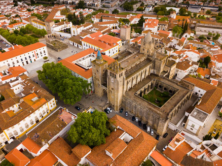 Picturesque top view of city Evora. Portugal