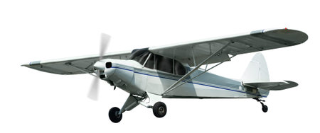 Image of small ports aeroplane on a clean white background