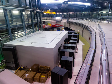 CERDANYOLA DEL VALLES, SPAIN - JUNE 29, 2019: Image of ALBA synchrotron building interior