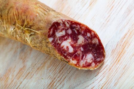 Salchichon â traditional spanish dried or smoked sausageの写真素材
