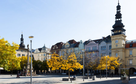 OSTRAVA, CZECH REPUBLIC - OCTOBER 17, 2019: Day view of picturesque Czech Ostrava, Moravian-Silesian...