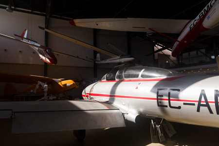 BARCELONA, SPAIN - FEBRUARY 23, 2019: Exhibits of Aviation Museum (Centro Cultural Aeronautico) in...