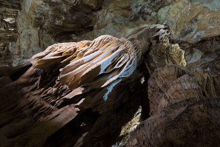 Panoramic view of chamber in Grotte des Demoiselles, Ganges, Franceの写真素材
