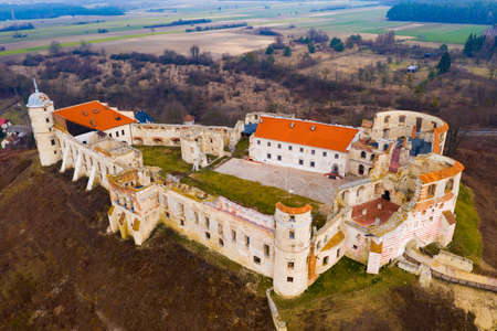 Renaissance style architecture, Janowiec Castle, Poland, at sunny spring dayのeditorial素材
