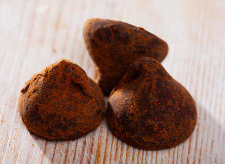 Candy truffles without chocolate closeup